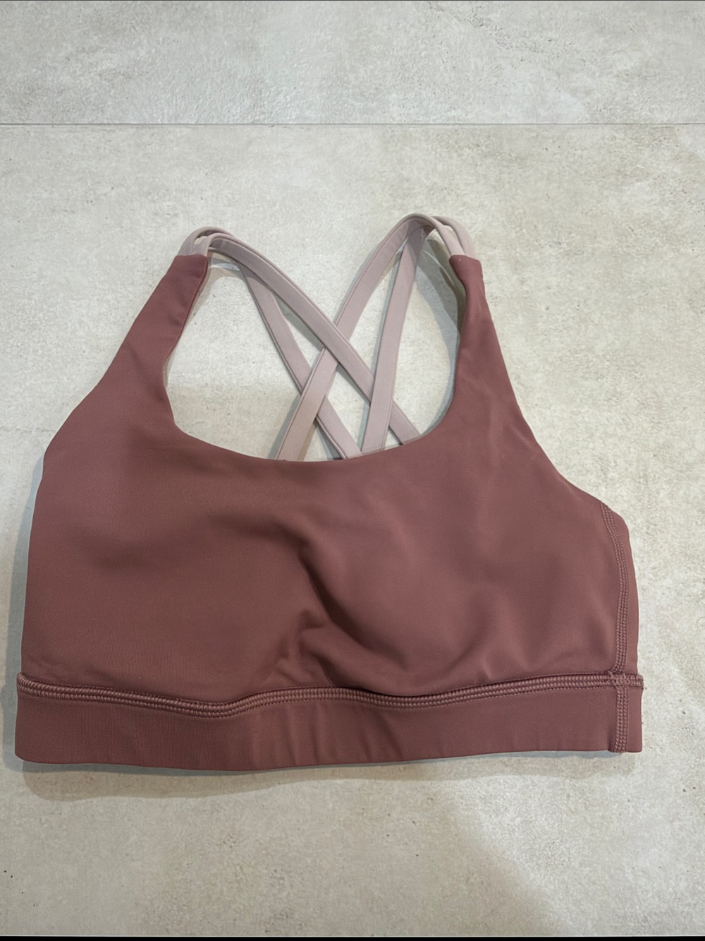 Women's Mauve Crossback Sports Bra - Brand Unspecified
